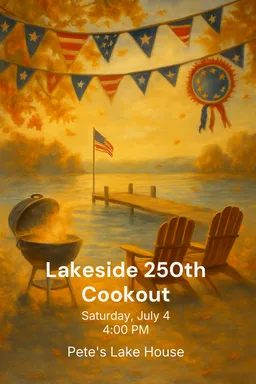250th Lakeside Cookout