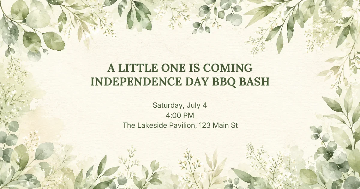 Baby Shower in Sage