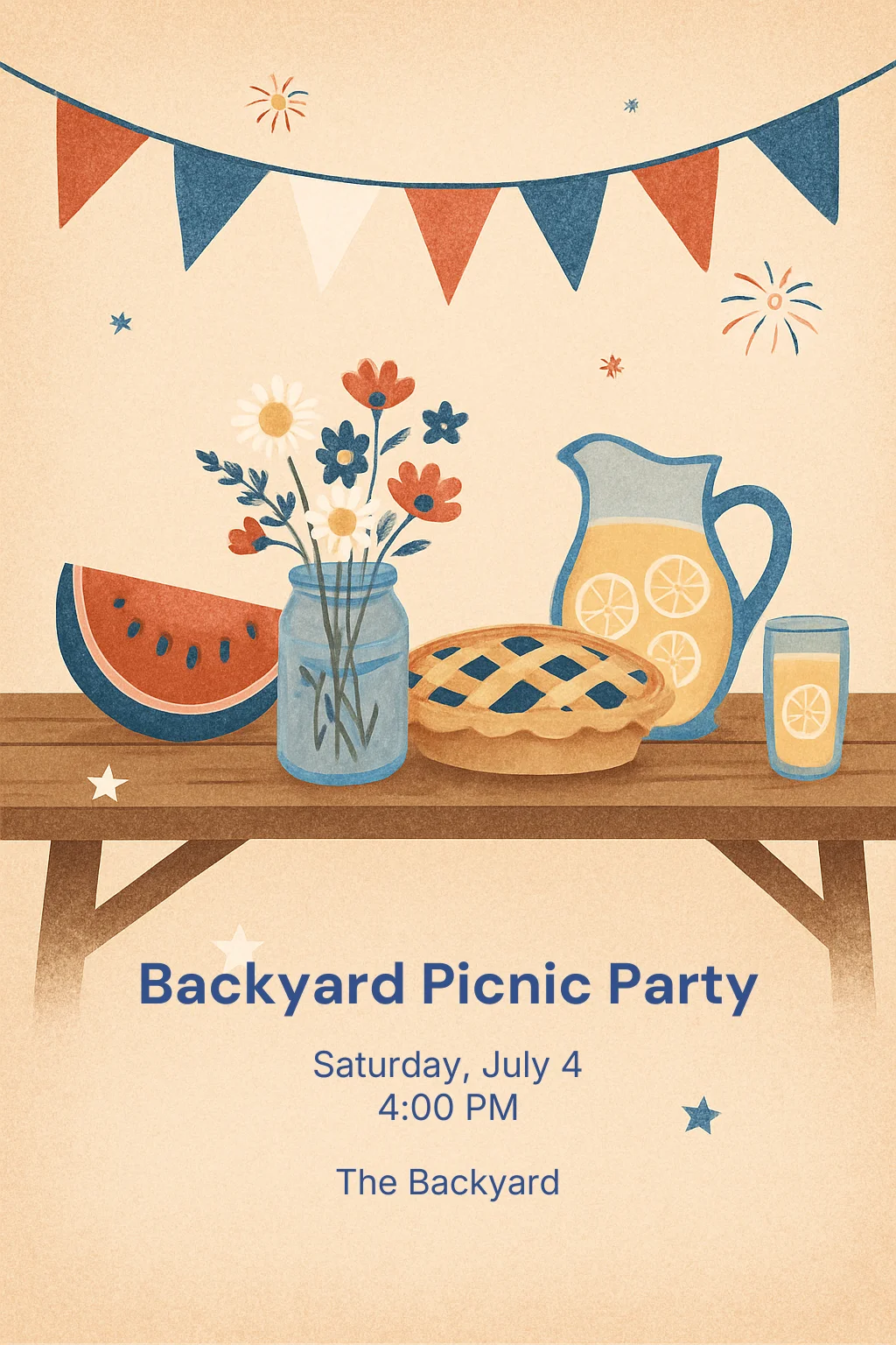 Bunting Picnic Party