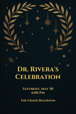 Dark Gold Foil Graduation