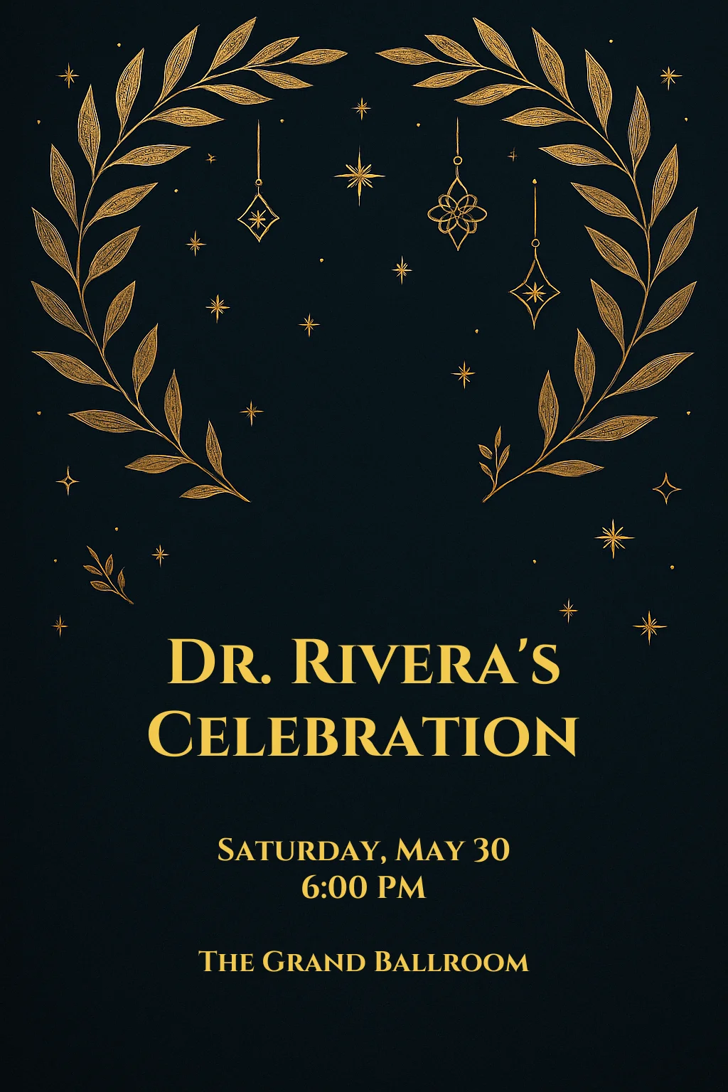 Dark Gold Foil Graduation