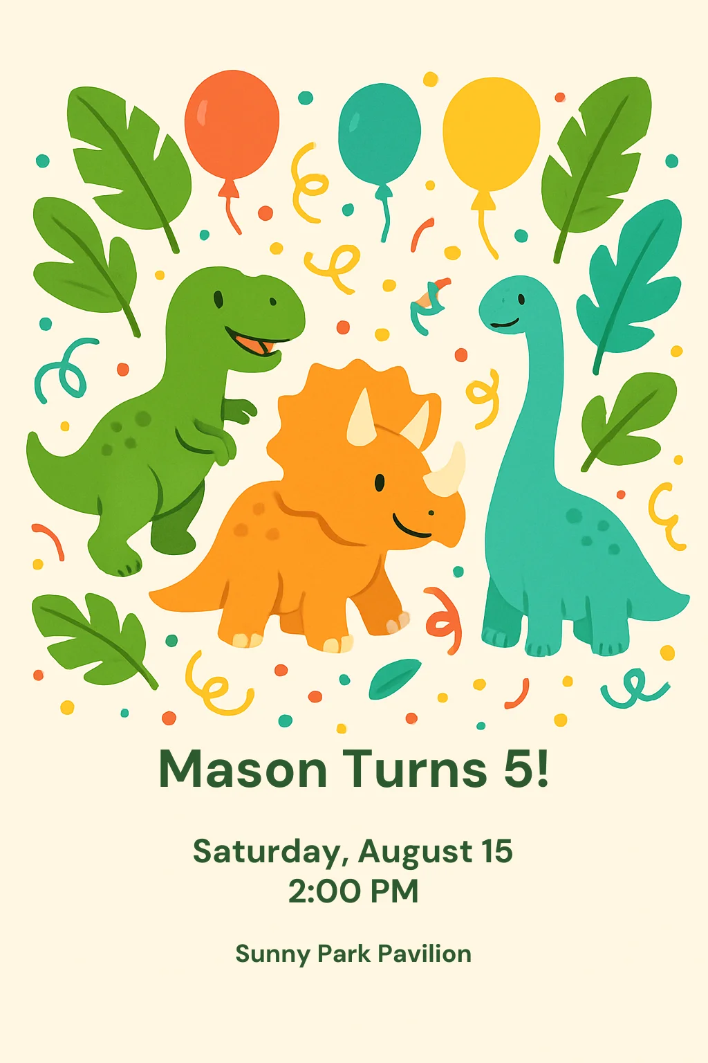 Dino Roar Birthday