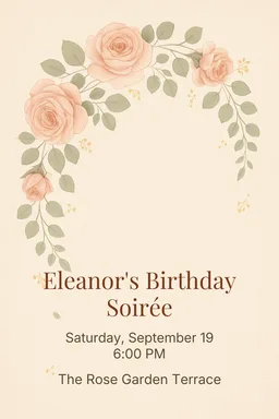 Elegant Floral Birthday