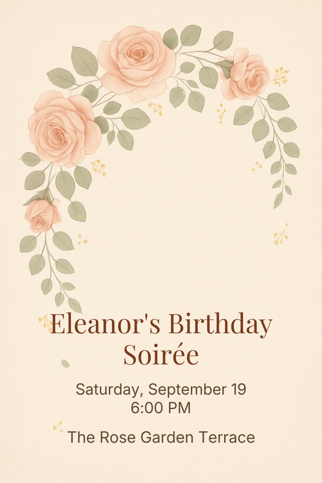 Elegant Floral Birthday