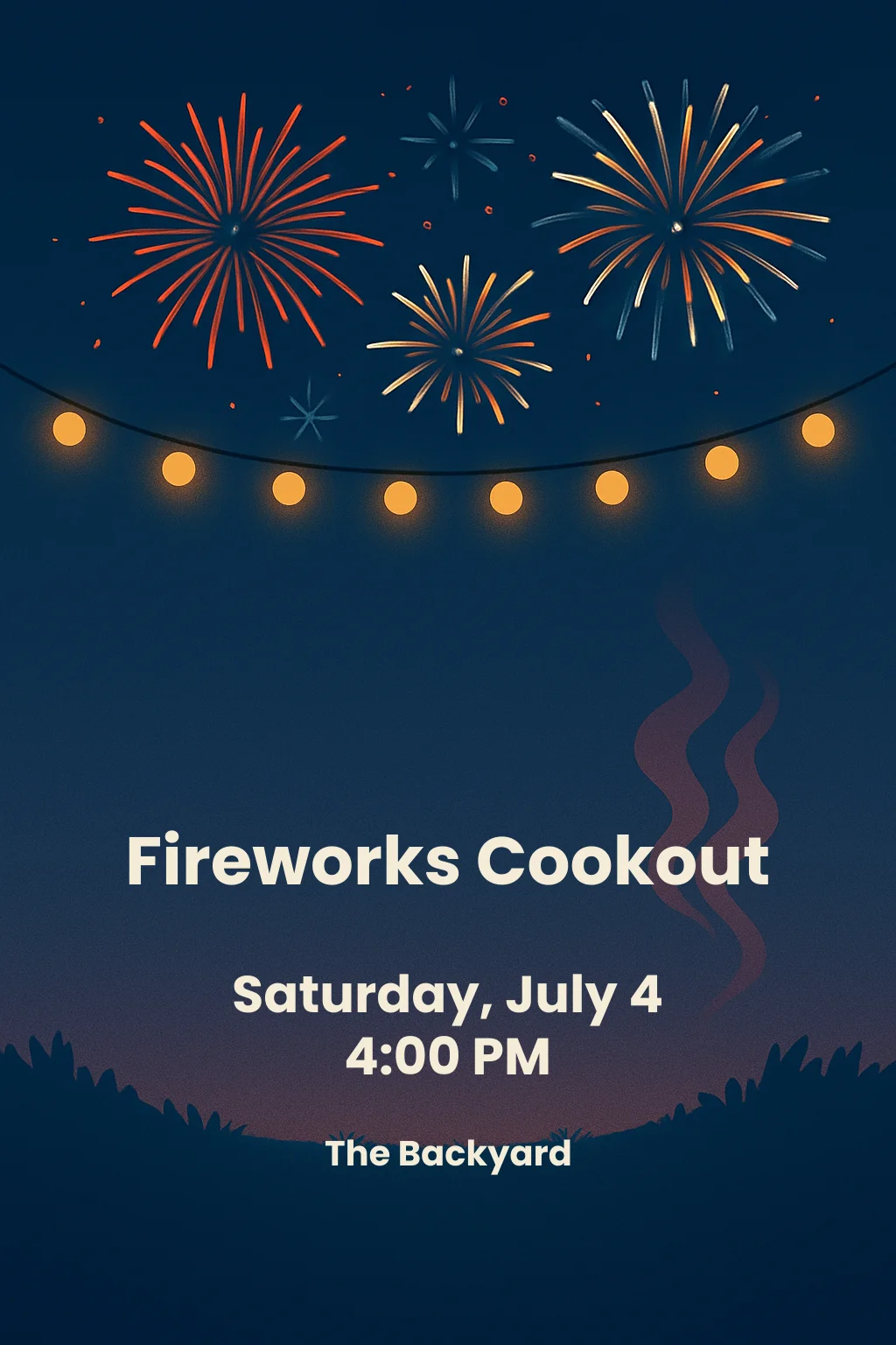 Firework Cookout Night