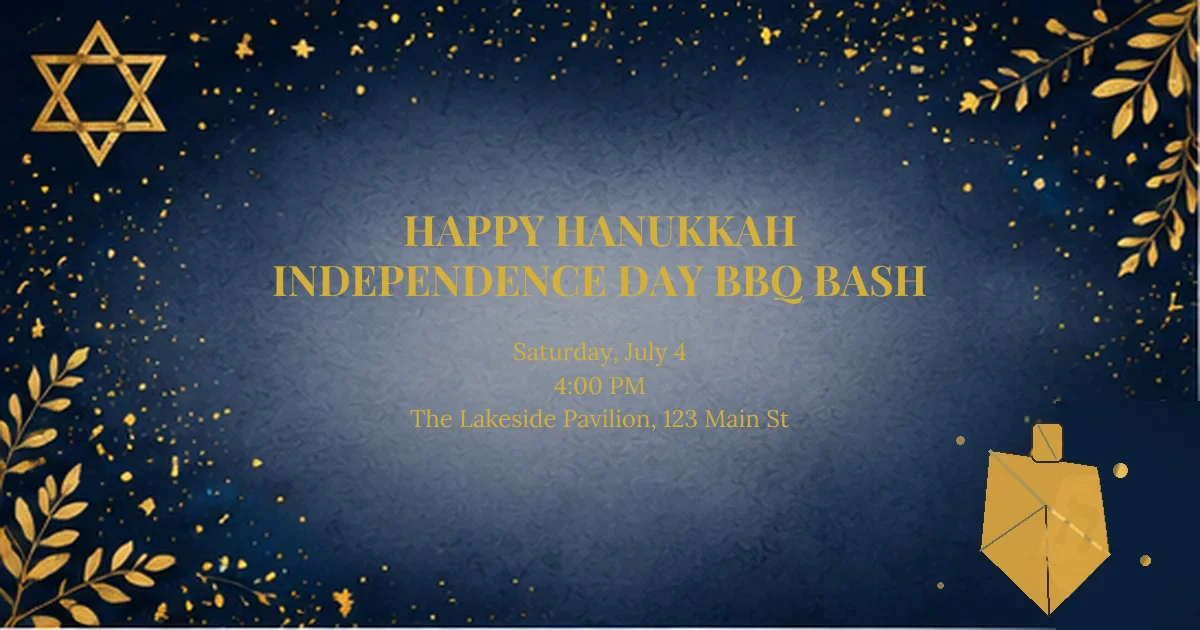Hanukkah in Blue & Gold