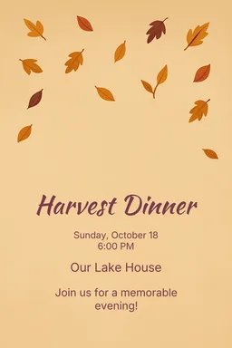 Harvest Dinner Party
