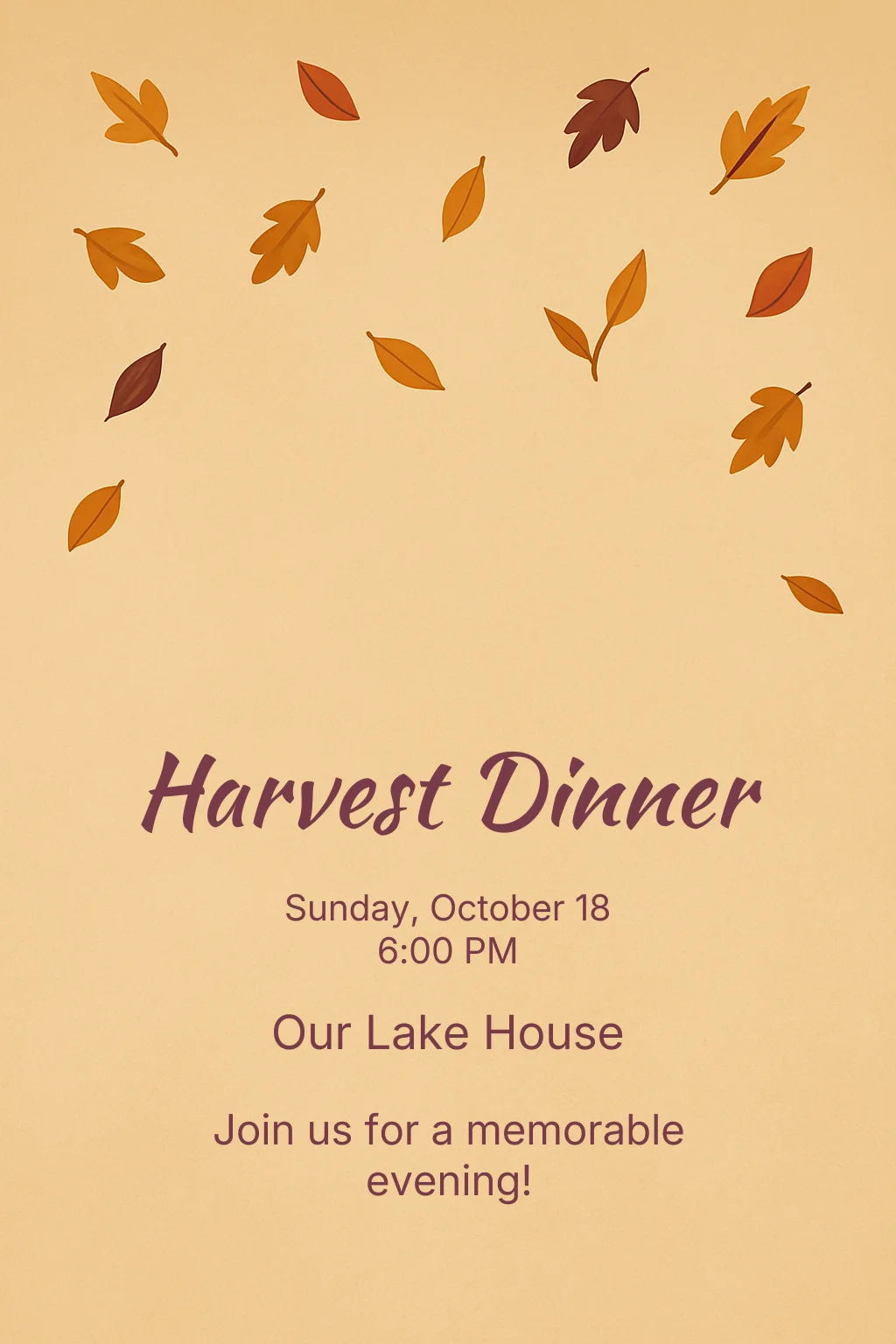 Harvest Dinner Party