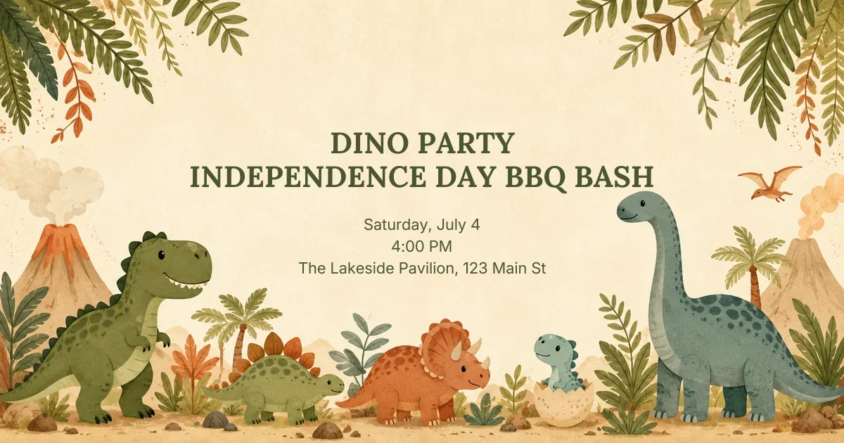 Dinosaur Kids Birthday