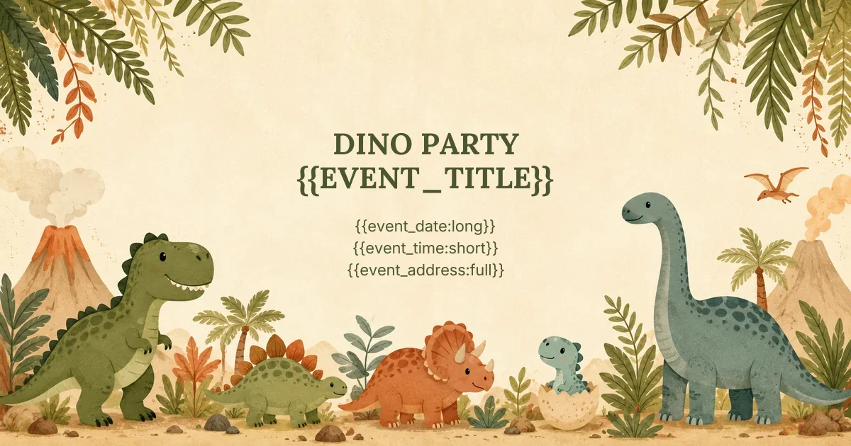 Dinosaur Kids Birthday