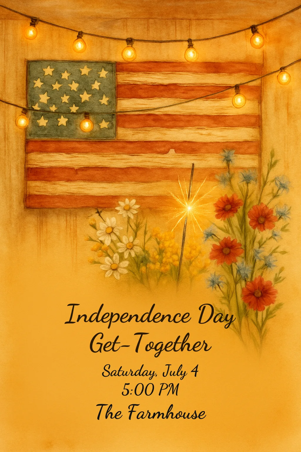 Rustic Flag July 4th