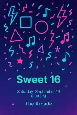 Teen Birthday Neon