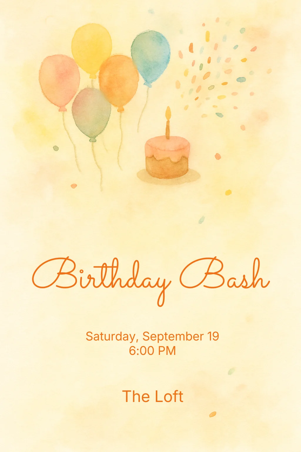 Watercolor Birthday