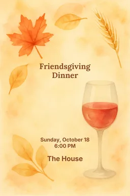 Watercolor Friendsgiving