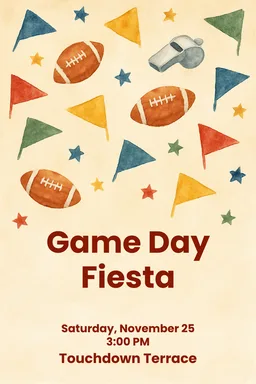 Watercolor Game Day