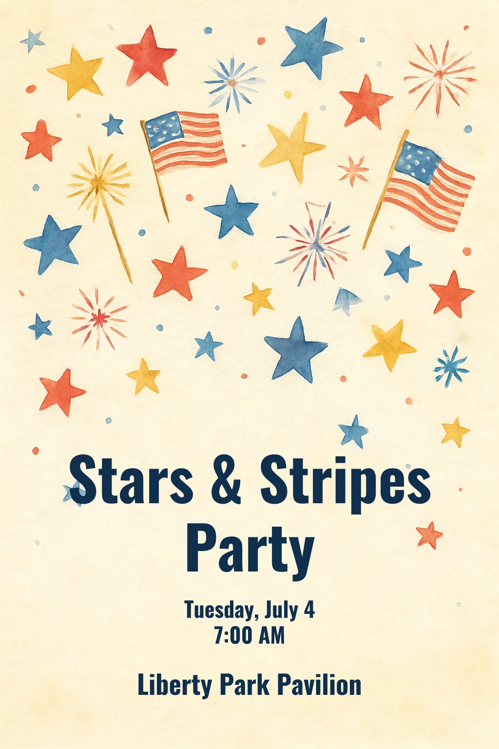 Watercolor July 4th